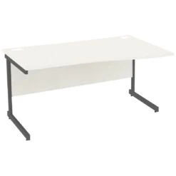 NEXT DAY Vogue White Wave Cantilever Desks -Cheap Office Desks Store 093663