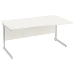 NEXT DAY Vogue White Wave Cantilever Desks -Cheap Office Desks Store 093665