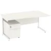 NEXT DAY Vogue White Wave Cantilever Desks With Mobile Pedestal 1 NEXT DAY Vogue White Wave Cantilever Desks With Mobile Pedestal -Cheap Office Desks Store 093683