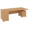 NEXT DAY Solar Wave Cantilever Desks With Desk High & Mobile Pedestal -Cheap Office Desks Store 093864