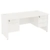 NEXT DAY Vogue White Rectangular Panel End Desks With Double Fixed Pedestals -Cheap Office Desks Store 093940