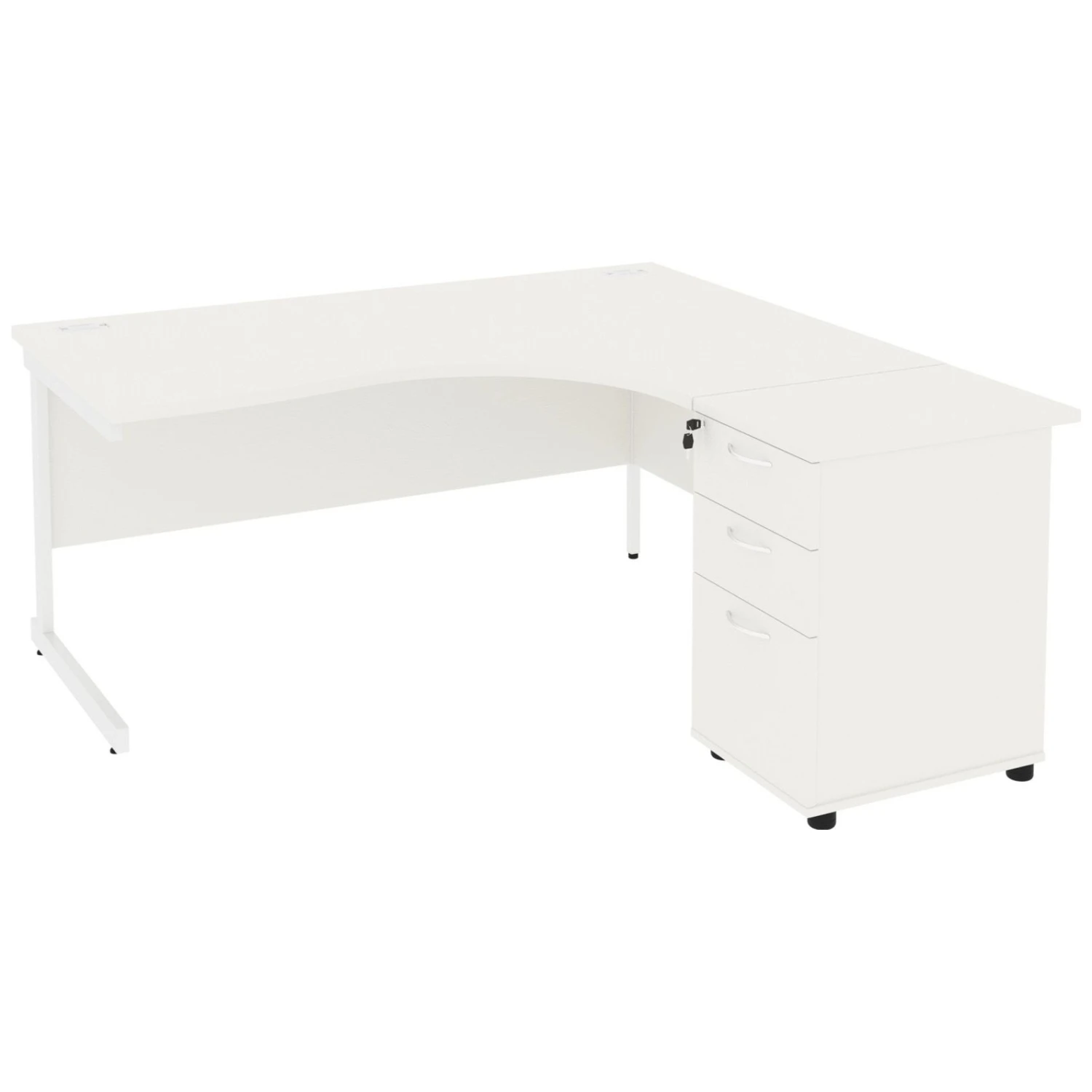 Special Offer - NEXT DAY Vogue White Cantilever Combi Desks 3 Special Offer - NEXT DAY Vogue White Cantilever Combi Desks