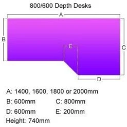 Elite Linnea Executive Angular Ergonomic Desks -Cheap Office Desks Store 096186