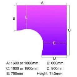 Elite Optima Plus Universal Ergonomic Desks -Cheap Office Desks Store 096213
