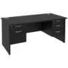 NEXT DAY Eclipse Black Rectangular Panel End Desks With Double Fixed Pedestals 1 NEXT DAY Eclipse Black Rectangular Panel End Desks With Double Fixed Pedestals -Cheap Office Desks Store 097147