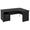 NEXT DAY Eclipse Black Ergonomic Panel End Desks With Mobile Pedestal -Cheap Office Desks Store 097153