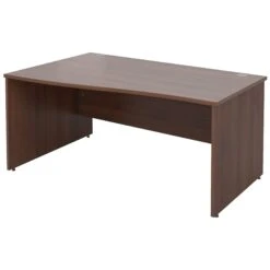 Malbec II Walnut Panel End Wave Desks -Cheap Office Desks Store 099321