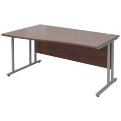 Malbec II Walnut Cantilever Wave Desks -Cheap Office Desks Store 099327