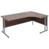 Malbec II Walnut Cantilever Ergonomic Desks -Cheap Office Desks Store 099332