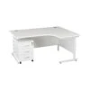 Karbon K1 Ergonomic Cantilever Office Desks With Low Mobile Pedestal -Cheap Office Desks Store 099546