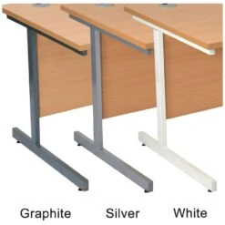 Karbon K1 Ergonomic Cantilever Office Desks With Low Mobile Pedestal -Cheap Office Desks Store 099555