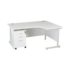 Karbon K1 Ergonomic Cantilever Office Desks With Tall Under Desk Pedestal -Cheap Office Desks Store 099604