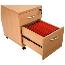 Karbon K1 Ergonomic Cantilever Office Desks With Low Mobile Pedestal -Cheap Office Desks Store 099800