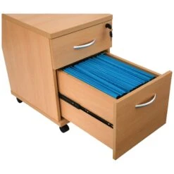 Karbon K1 Ergonomic Cantilever Office Desks With Low Mobile Pedestal -Cheap Office Desks Store 099801