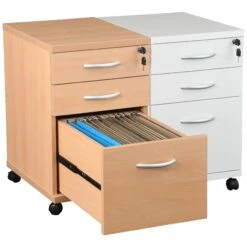 Karbon K1 Ergonomic Cantilever Office Desks With Tall Under Desk Pedestal -Cheap Office Desks Store 099808