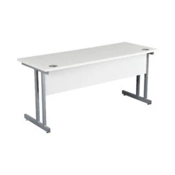 Karbon K3 Compact Rectangular Deluxe Cantilever Desk With Single Fixed Pedestal -Cheap Office Desks Store 099897