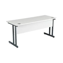 Karbon K3 Compact Rectangular Deluxe Cantilever Desk With Single Fixed Pedestal -Cheap Office Desks Store 099900