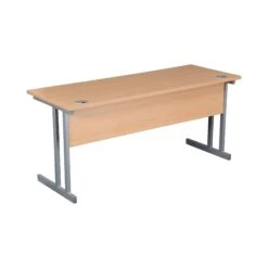 Karbon K3 Compact Rectangular Deluxe Cantilever Desk With Single Fixed Pedestal -Cheap Office Desks Store 099906