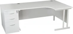 Karbon K3 Ergonomic Deluxe Cantilever Desk With 800D Desk End Pedestal
