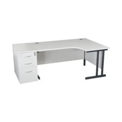 Karbon K3 Ergonomic Deluxe Cantilever Desk With 800D Desk End Pedestal 30 Karbon K3 Ergonomic Deluxe Cantilever Desk With 800D Desk End Pedestal -Cheap Office Desks Store 100254