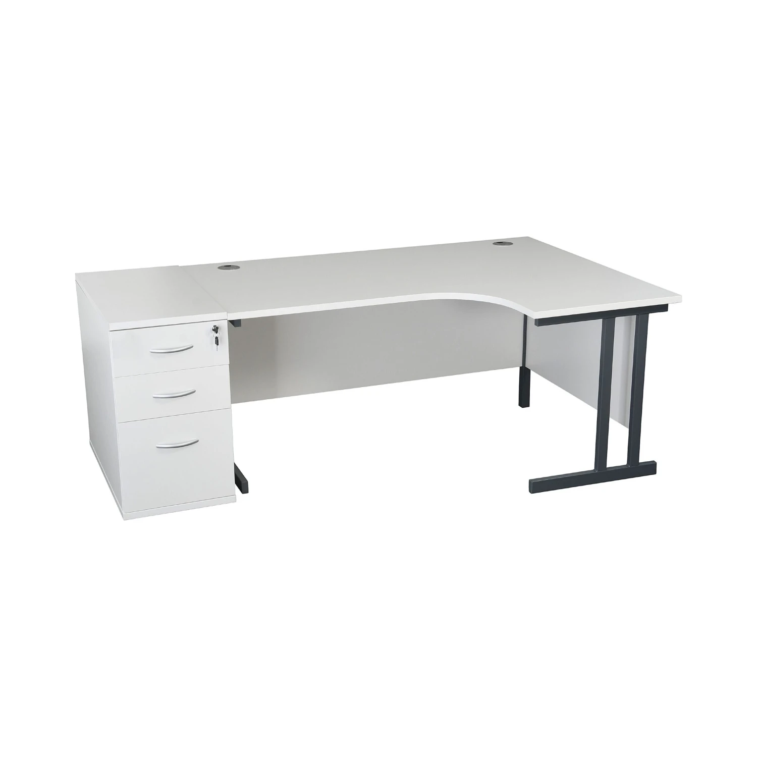 Karbon K3 Ergonomic Deluxe Cantilever Desk With 800D Desk End Pedestal 12 Karbon K3 Ergonomic Deluxe Cantilever Desk With 800D Desk End Pedestal - Image 10