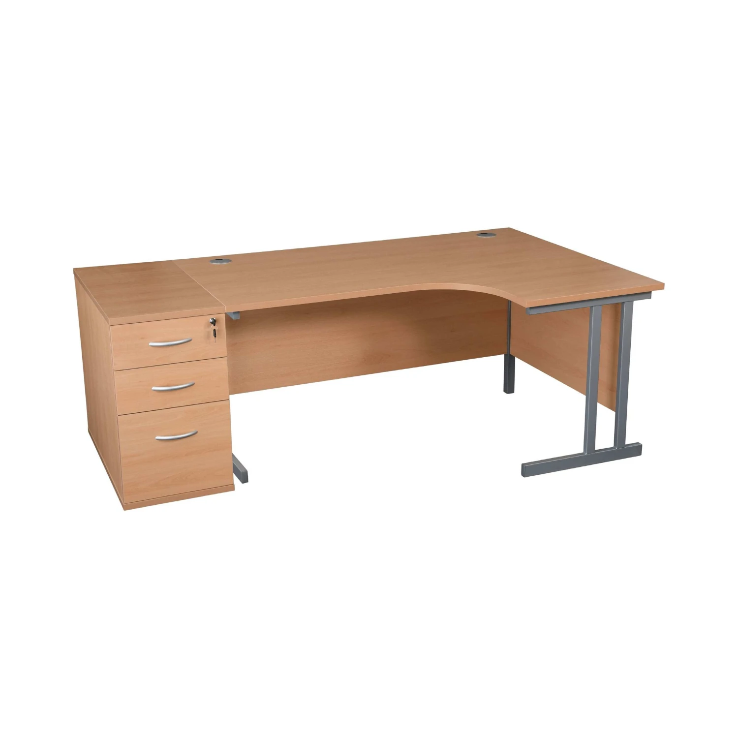 Karbon K3 Ergonomic Deluxe Cantilever Desk With 800D Desk End Pedestal 11 Karbon K3 Ergonomic Deluxe Cantilever Desk With 800D Desk End Pedestal - Image 9