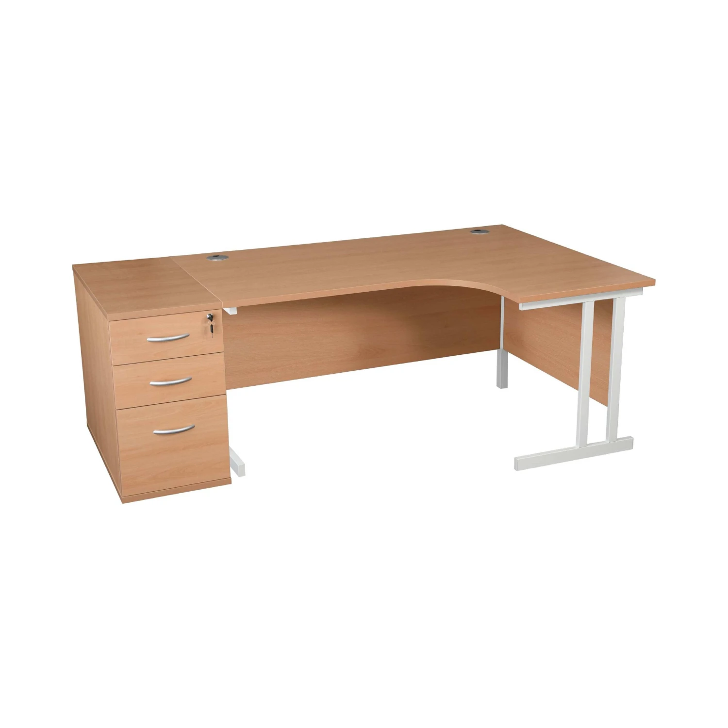 Karbon K3 Ergonomic Deluxe Cantilever Desk With 800D Desk End Pedestal 13 Karbon K3 Ergonomic Deluxe Cantilever Desk With 800D Desk End Pedestal - Image 11