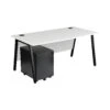 Karbon K6 A-Frame Rectangular Desks With Metal 3 Drawer Mobile Pedestal -Cheap Office Desks Store 101765