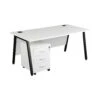 Karbon K6 A-Frame Rectangular Desks With Under Desk Mobile Pedestal -Cheap Office Desks Store 102311