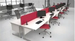 Solar Cantilever Rectangular Desks With Single Fixed Pedestal -Cheap Office Desks Store 102605