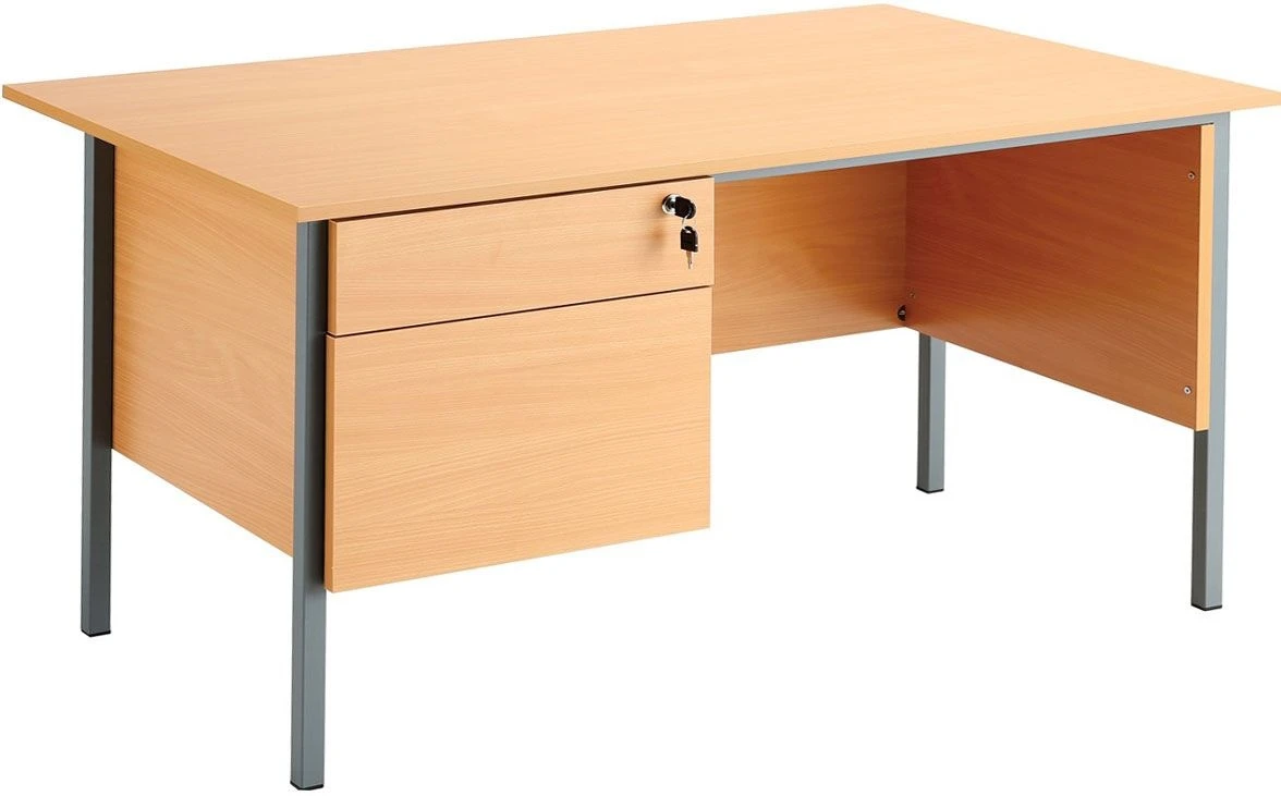 OfficeWorx Rectangular Desks With Single Fixed Pedestal 3 OfficeWorx Rectangular Desks With Single Fixed Pedestal
