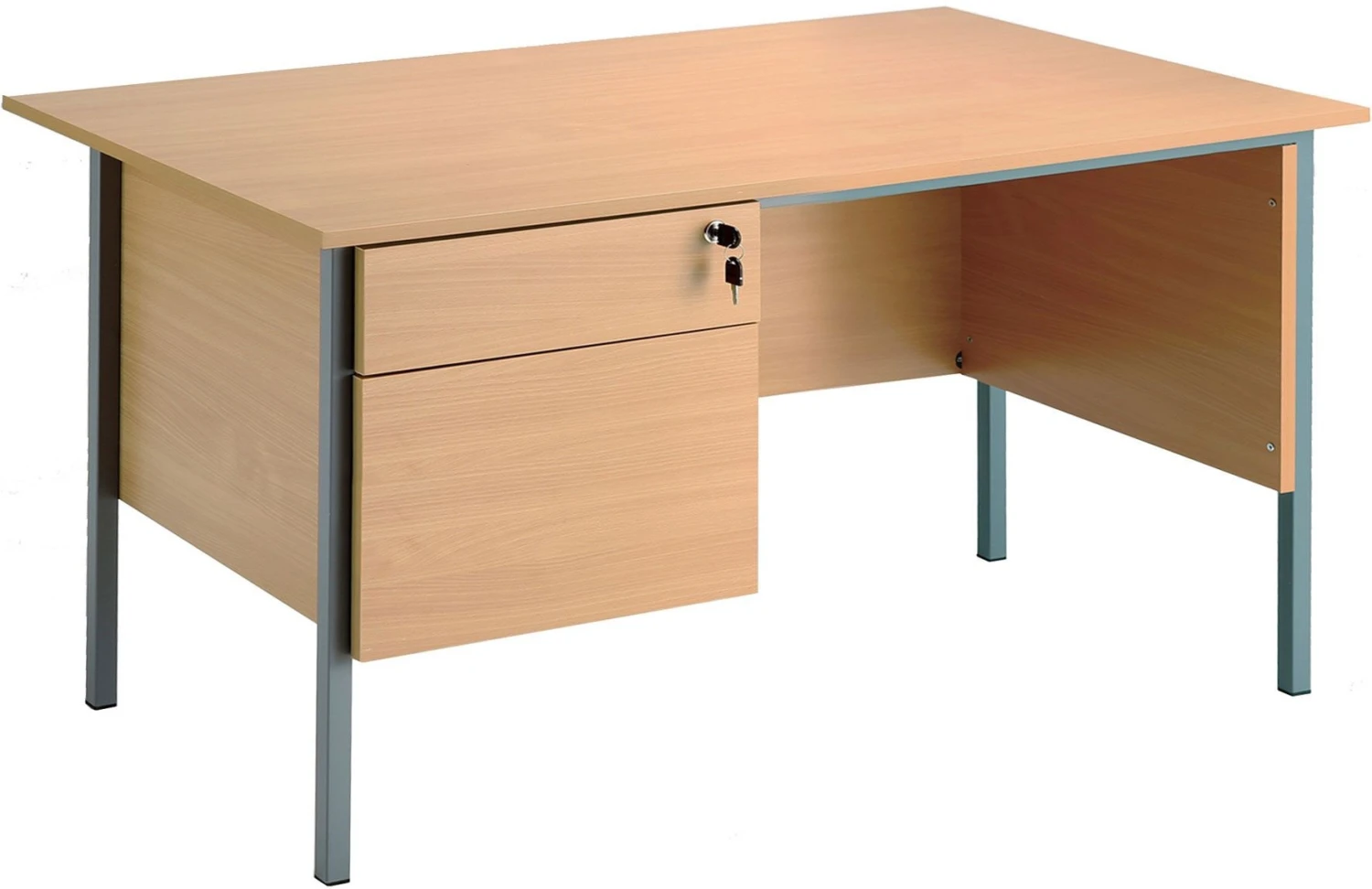OfficeWorx Rectangular Desks With Single Fixed Pedestal 4 OfficeWorx Rectangular Desks With Single Fixed Pedestal - Image 2