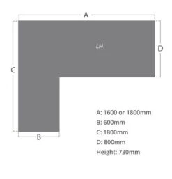 Commerce II Executive White Return Workstations -Cheap Office Desks Store 103108