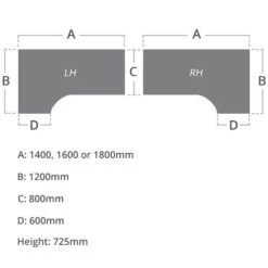 NEXT DAY Vogue White Ergonomic Cantilever Desks -Cheap Office Desks Store 103184