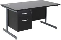 Karbon K1 Rectangular Cantilever Office Desks With Single Fixed Pedestal 24 Karbon K1 Rectangular Cantilever Office Desks With Single Fixed Pedestal -Cheap Office Desks Store 103438
