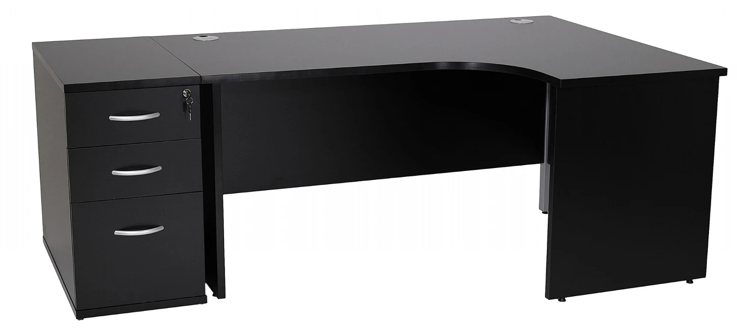 Karbon K2 Ergonomic Panel End Office Desks With 800D Desk End Pedestal 5 Karbon K2 Ergonomic Panel End Office Desks With 800D Desk End Pedestal - Image 3