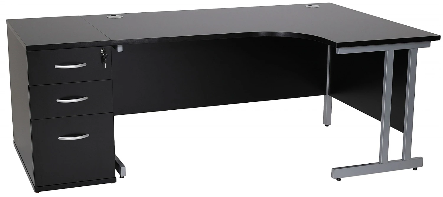 Karbon K3 Ergonomic Deluxe Cantilever Desk With 800D Desk End Pedestal 5 Karbon K3 Ergonomic Deluxe Cantilever Desk With 800D Desk End Pedestal - Image 3