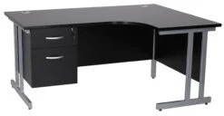 Karbon K3 Ergonomic Deluxe Cantilever Desk With Fixed Pedestal -Cheap Office Desks Store 103664