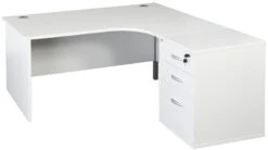 Karbon K2 Ergonomic Panel End Office Desks With 600D Desk End Pedestal