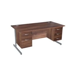 Karbon K1 Rectangular Cantilever Office Desks With Double Fixed Pedestals -Cheap Office Desks Store 106847