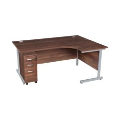 Karbon K1 Ergonomic Cantilever Office Desks With Narrow Under Desk Pedestal -Cheap Office Desks Store 106879