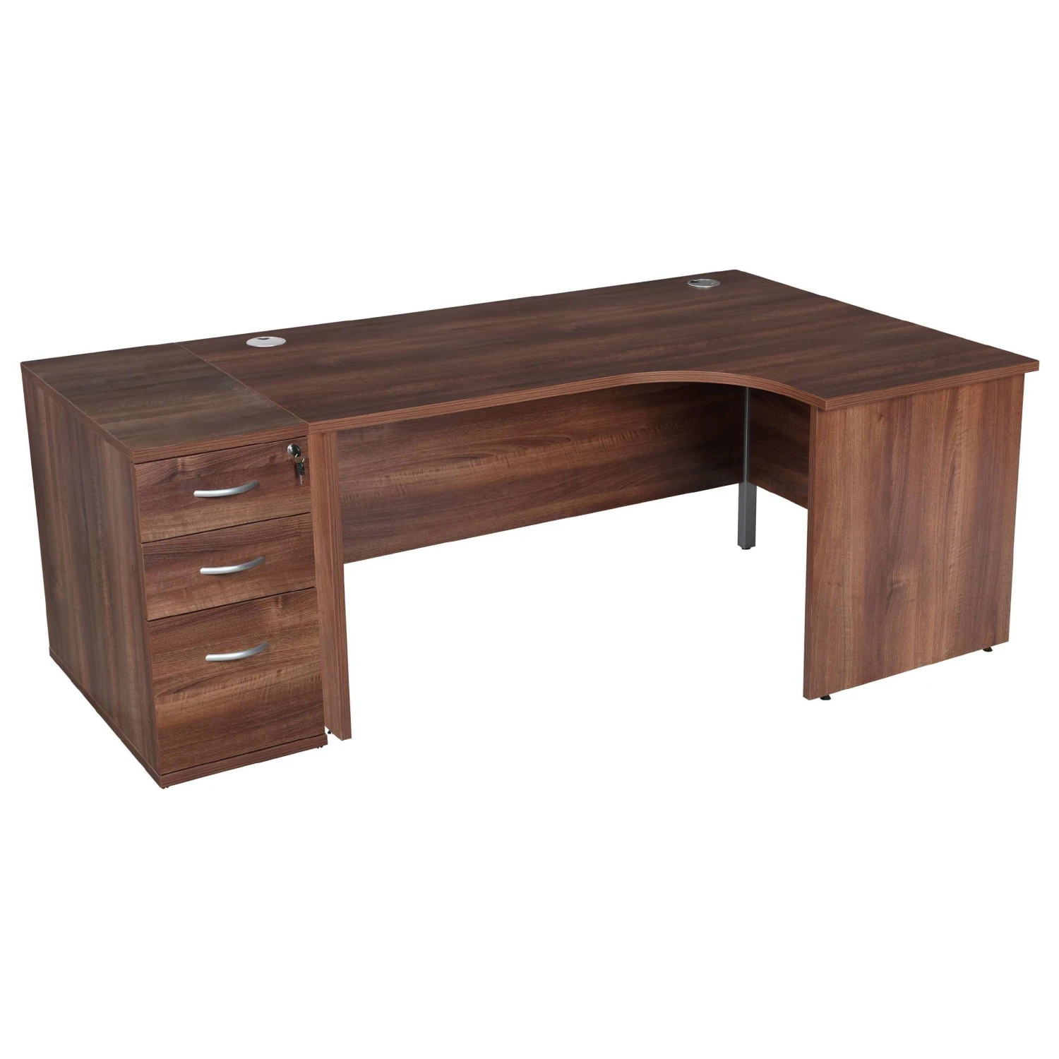 Karbon K2 Ergonomic Panel End Office Desks With 800D Desk End Pedestal 6 Karbon K2 Ergonomic Panel End Office Desks With 800D Desk End Pedestal - Image 4