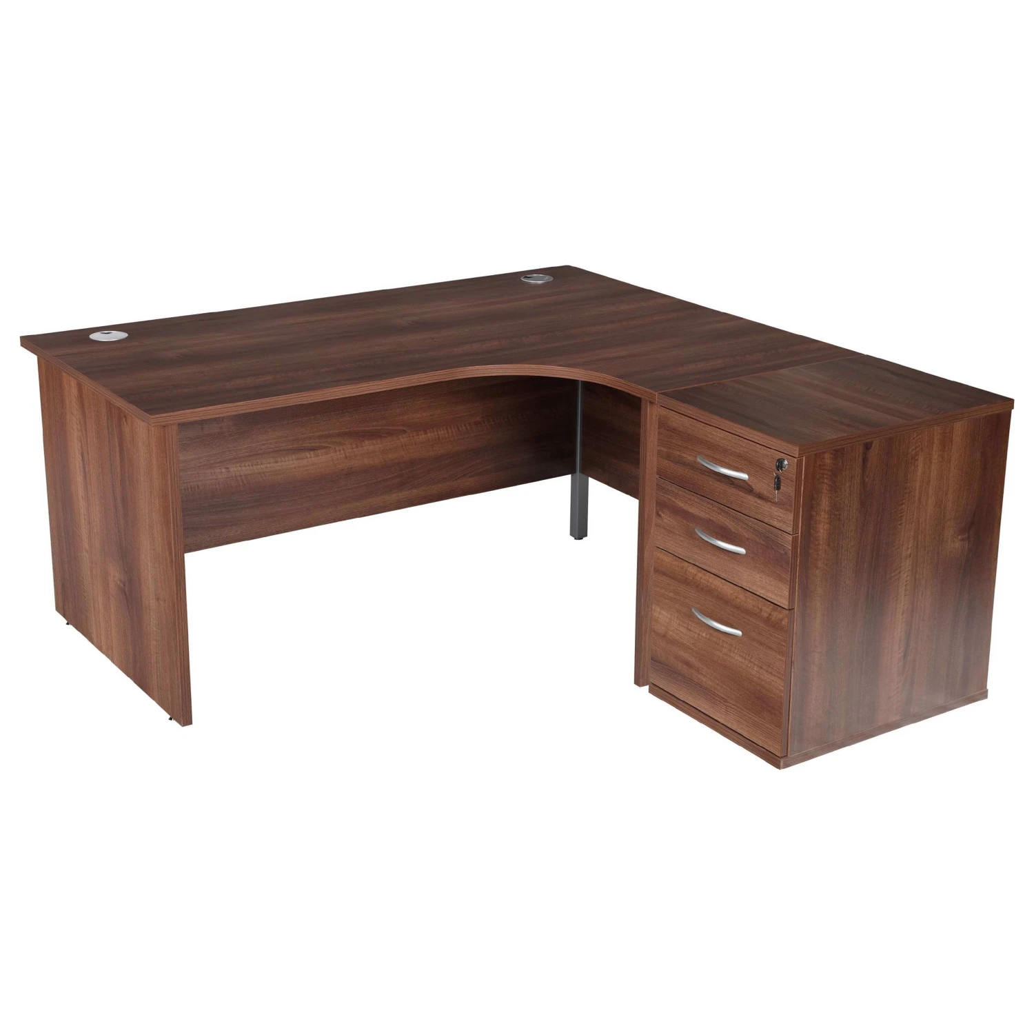 Karbon K2 Ergonomic Panel End Office Desks With 600D Desk End Pedestal 5 Karbon K2 Ergonomic Panel End Office Desks With 600D Desk End Pedestal - Image 3