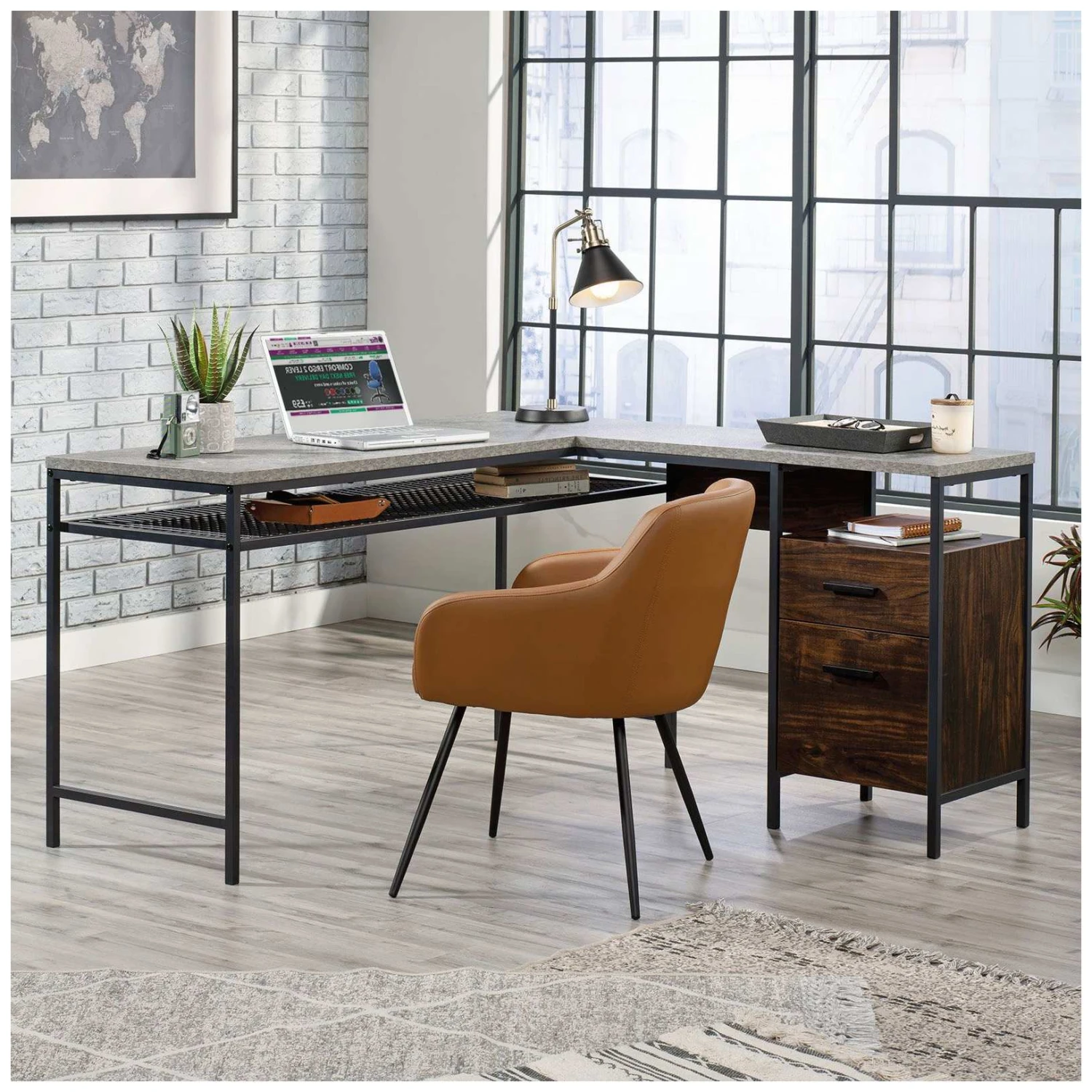 Aztek L-Shaped Home Office Workstation 3 Aztek L-Shaped Home Office Workstation