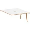 Bianco 2 Person Back To Back Rectangular Bench Desk Extension -Cheap Office Desks Store 107553