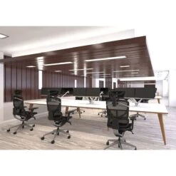 Bianco 4 Person Back To Back Rectangular Bench Desk -Cheap Office Desks Store 107596