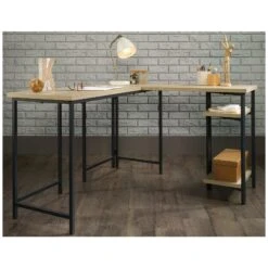 Foundry Industrial Style L Shaped Computer Desk -Cheap Office Desks Store 107640
