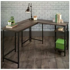 Foundry Industrial Style L Shaped Computer Desk -Cheap Office Desks Store 107645