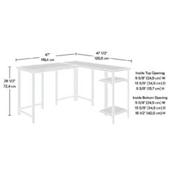 Foundry Industrial Style L Shaped Computer Desk -Cheap Office Desks Store 107657