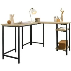 Foundry Industrial Style L Shaped Computer Desk
